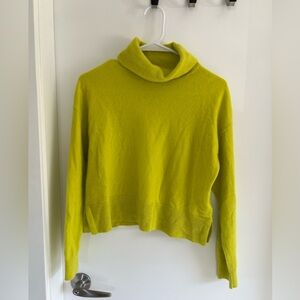 & Other Stories lime green/yellow cashmere turtleneck